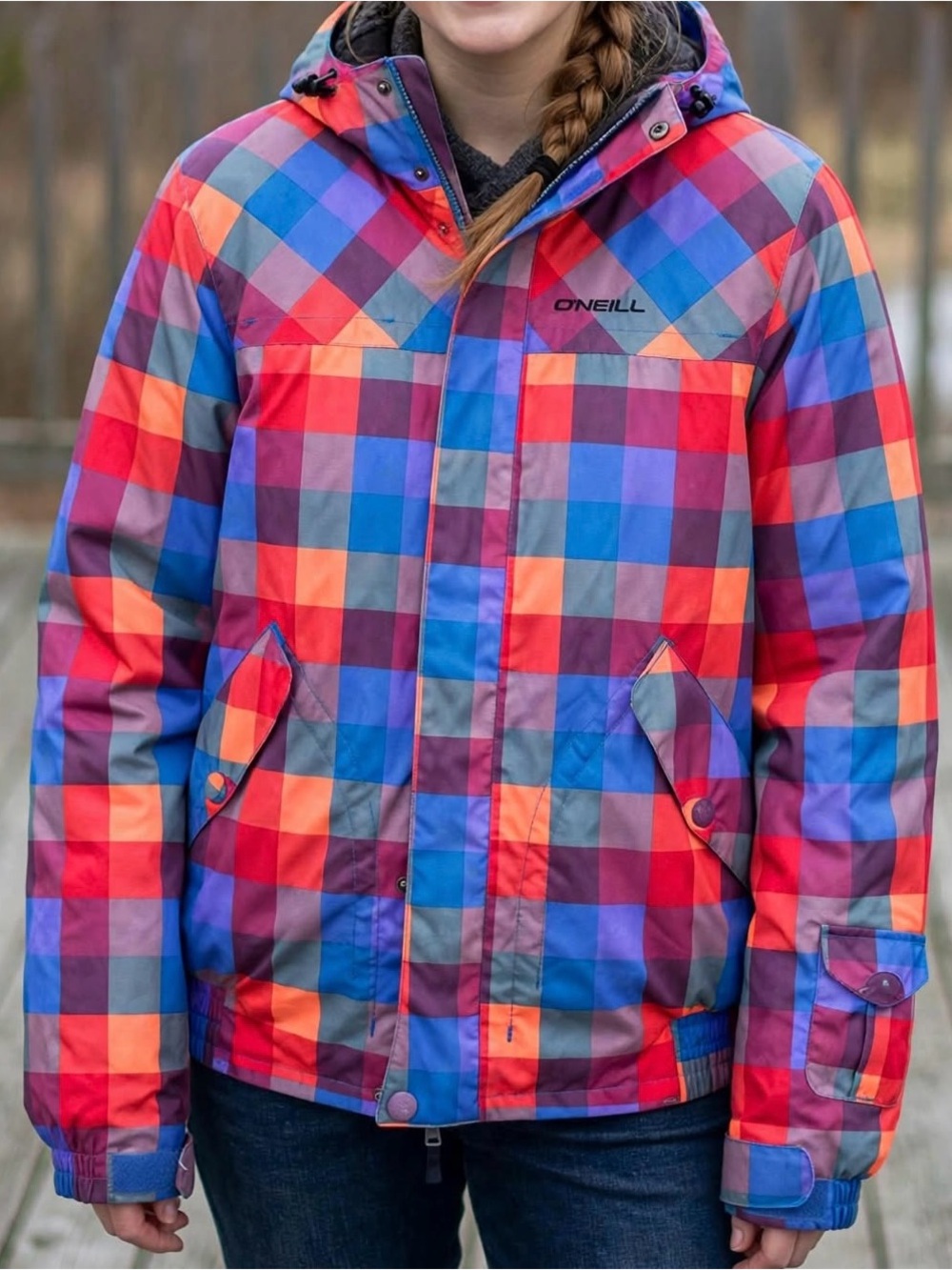 O'Neill Plaid Ski/Snow Jacket